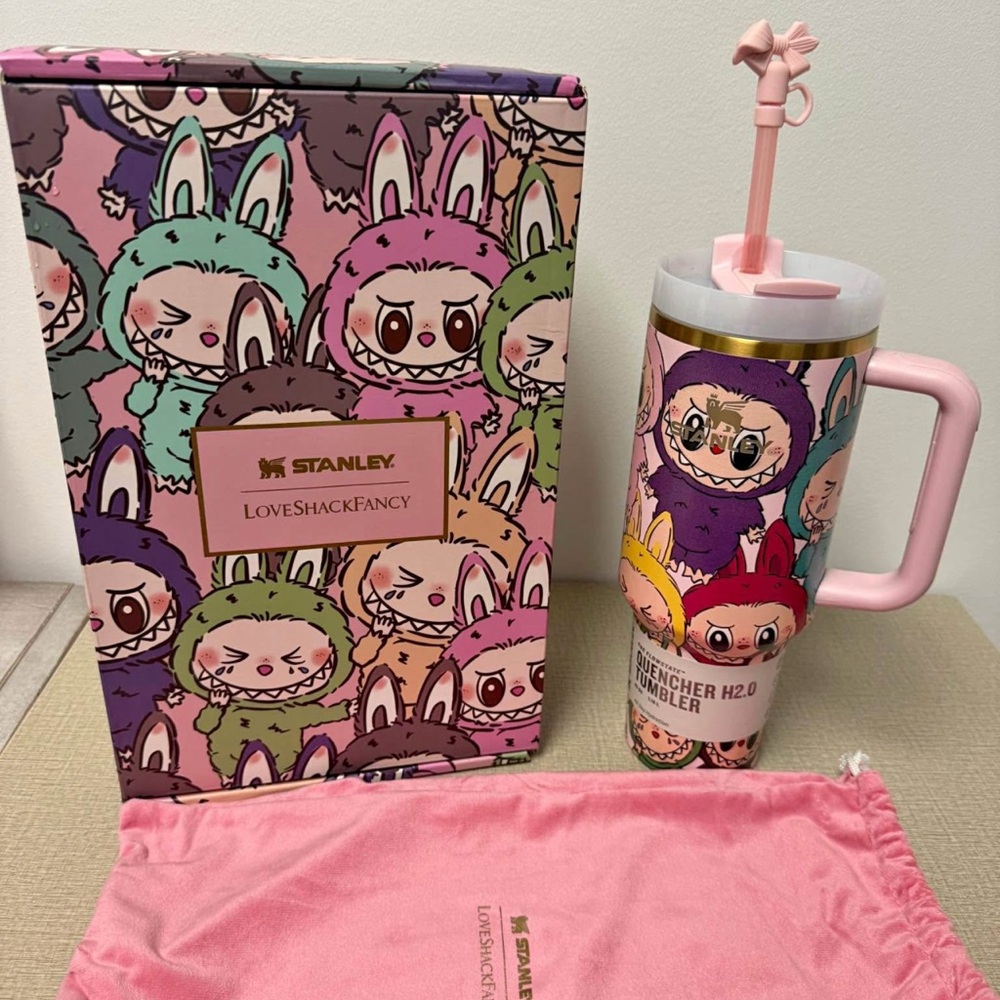Stanley LoveShackFancy Multicolor Tumbler Set Labubu
